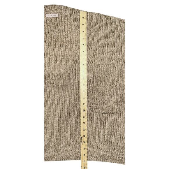 Ces Femmes Lightweight 3/4 Sleeve Oversized Tan Sweater Small - Picture 3 of 8